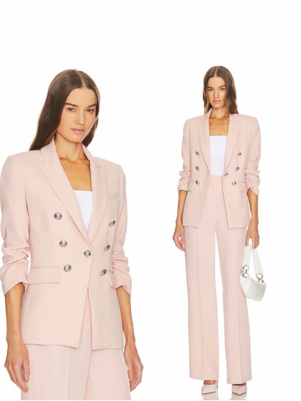 Veronica Beard Tomi Blazer Dickey Jacket & Matching Pant - Ballet Pink